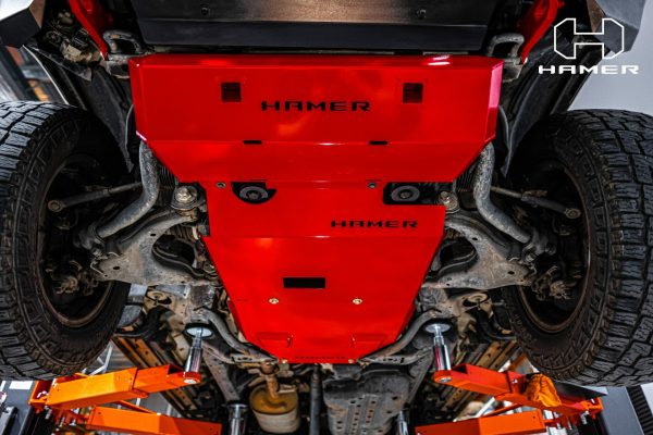Heavy-duty 3-piece underbody shield for Toyota Landcruiser Prado 150 Series (2013-2017), engineered for maximum impact absorption and designed to withstand extreme off-road conditions.