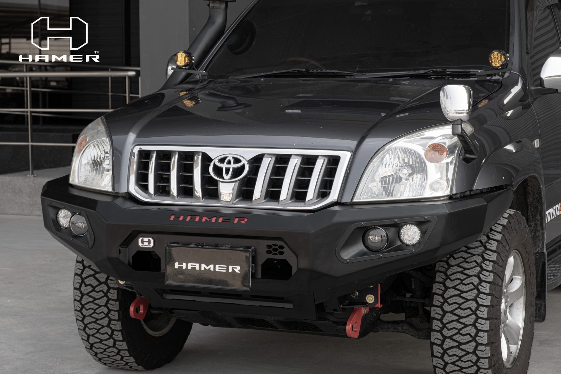 King series bull bar for Toyota Landcruiser Prado 120 Series (2003 - 2009) - Image 2